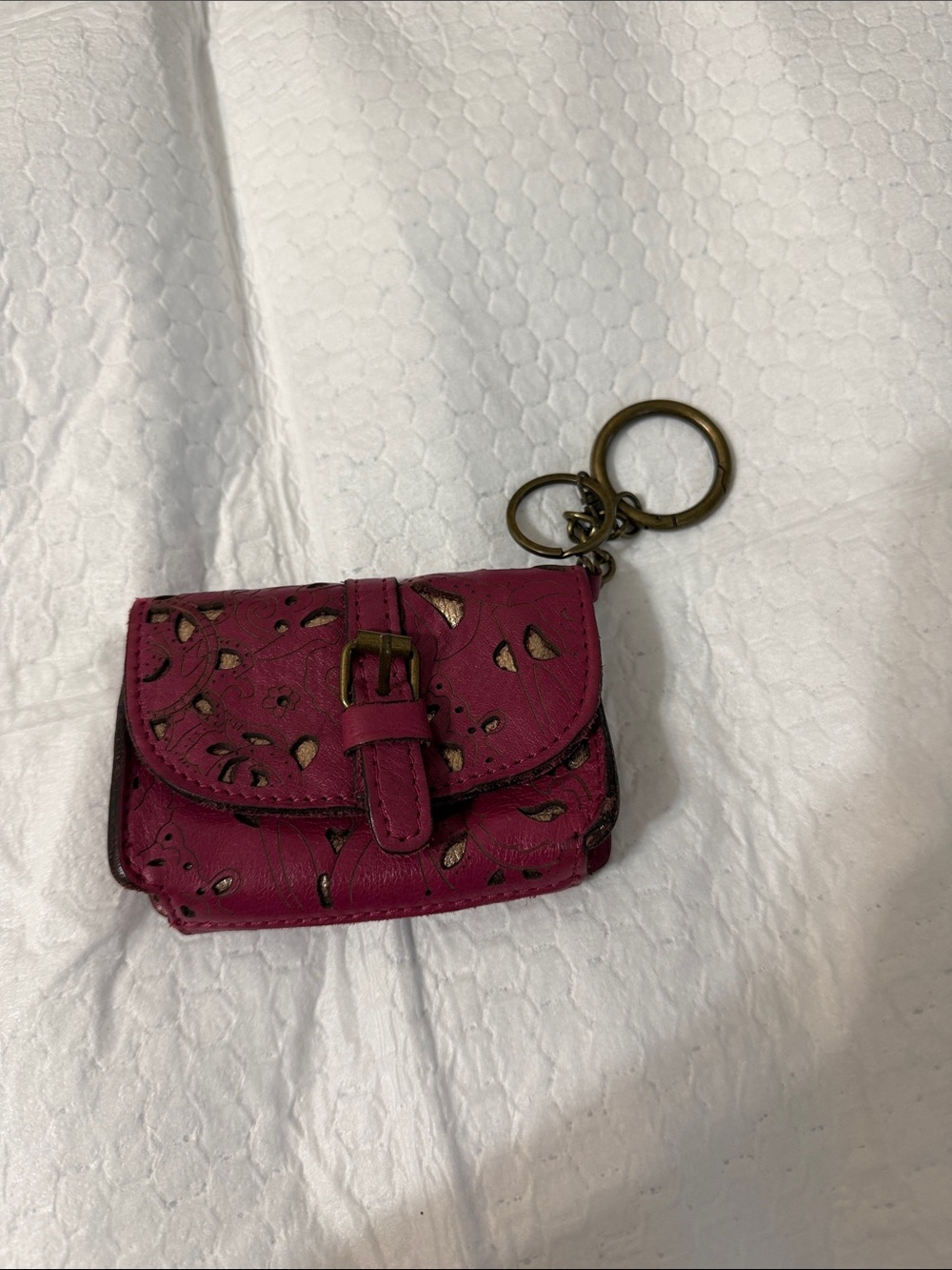 Patricia nash Pink Leather Keychain Card Wallet
